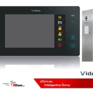 Zestaw jednorodzinny wideodomofonu VIDOS. Słupek z wideodomofonem. Monitor 7‘‘ S1201-SP_M1021B Nie przegap